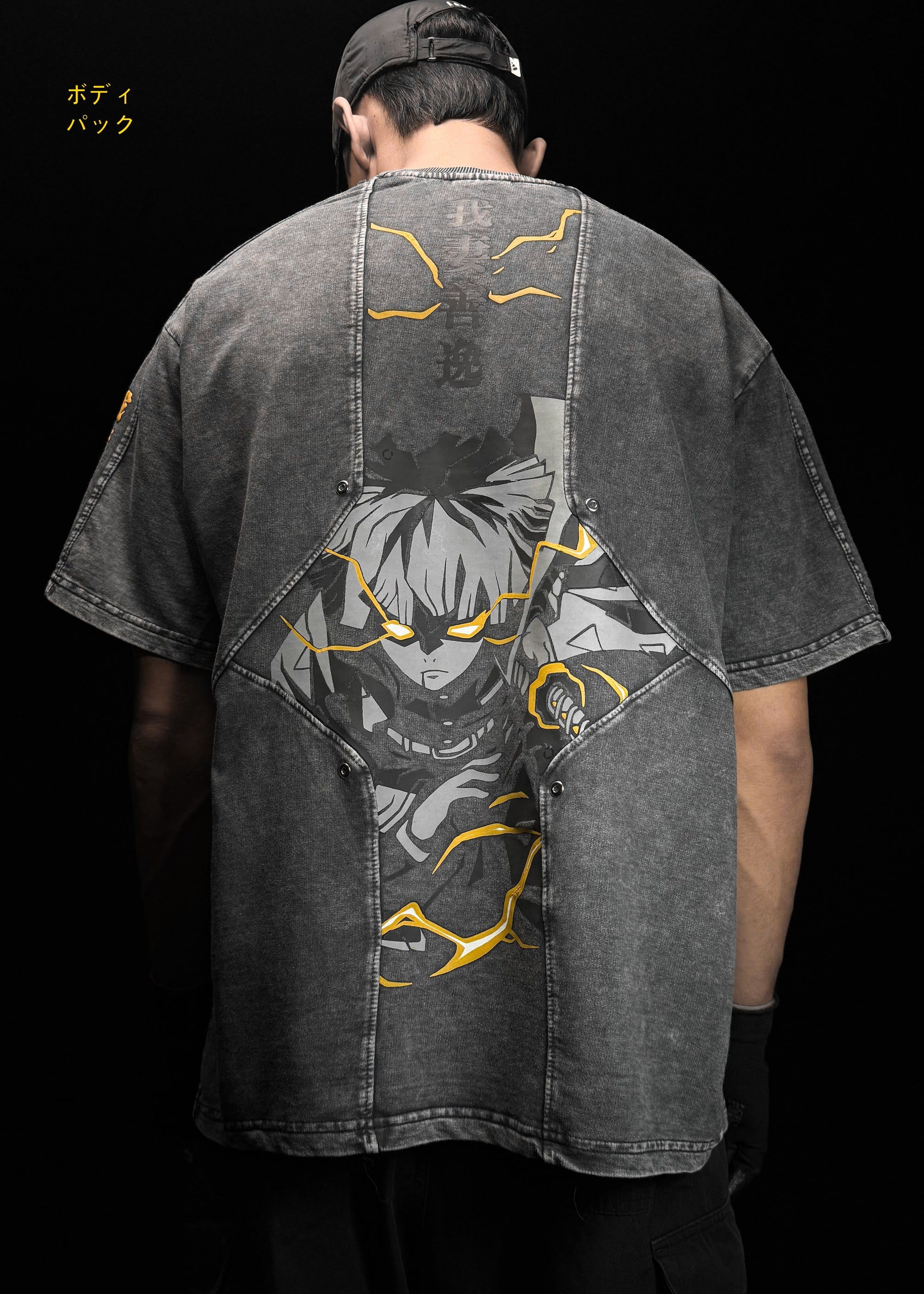 ACID WASHED / ZENITSU / DEMON SLAYER / OVERSIZED T-SHIRT